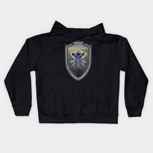 Stormfront (Shield moonsilver Celtic Rope on space) Kids Hoodie